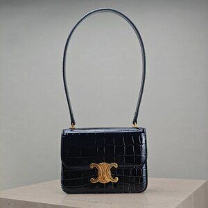 Celine GARANCE Crocodile Pattern Small Shoulder Bag🐊